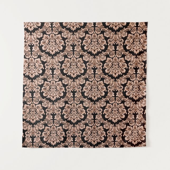 Embroidery red roses vintage seamless pattern. Bea Tapestry (Front)