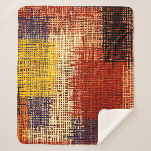 Embroidery - seamless ornament. Coloured lines on  Sherpa Blanket