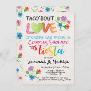 Embroidery Taco 'bout Love couples shower invite