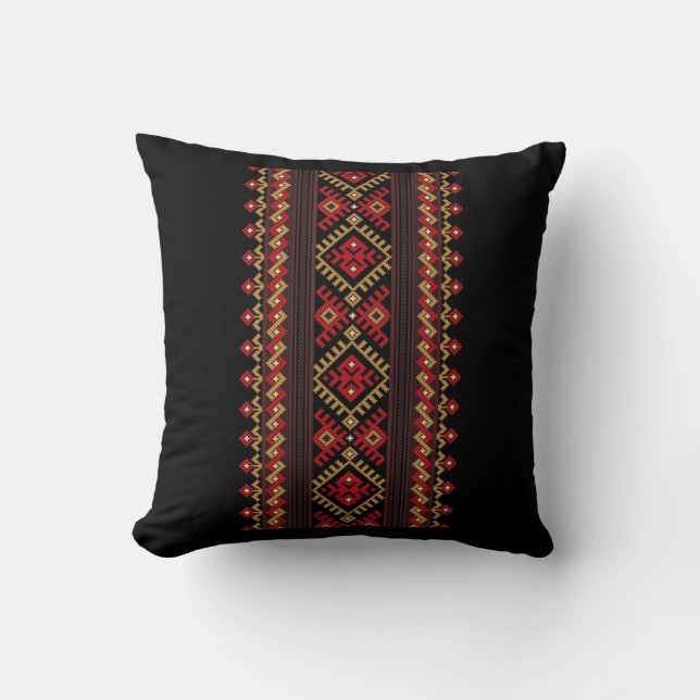 Embroidery Ukraine Vyshyvanka Print Ethnic Pattern Cushion (Front)