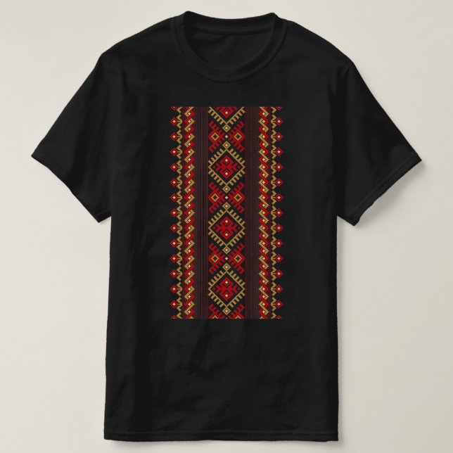 Embroidery Ukraine Vyshyvanka Print Ethnic Pattern T-Shirt (Design Front)