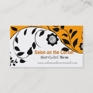 Embroidery Vintage Style Floral Stylish Bold Appointment Card