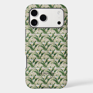 Embroidery White Calla Lily Floral Pattern Name