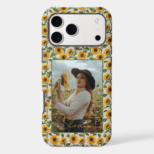 Embroidery Yellow Sunflower Floral Pattern Photo