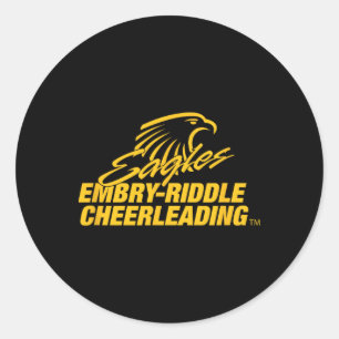 Embry-riddle Aeronautical Eagles Cheerleading Spor Classic Round Sticker