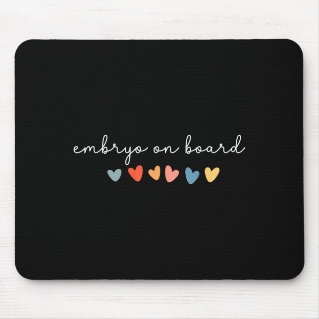 Embryo On Board Heart Ivf Transfer Day Fertility N Mouse Pad (Front)