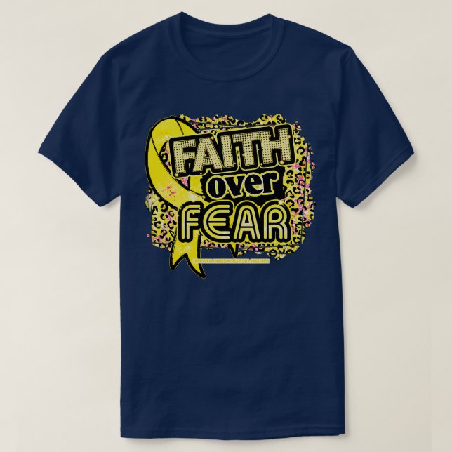Embryonal Rhabdomyosarcoma Awareness Ribbon Faith  T-Shirt (Design Front)