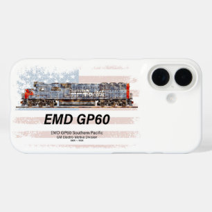 EMD GP60 Diesel Locomotive and American flag iPhone 16 Case