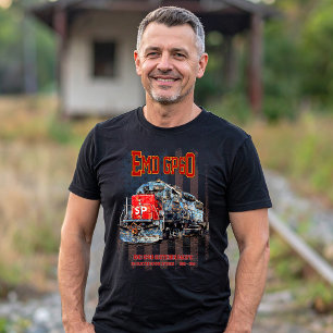 EMD GP60 Diesel Locomotive and American flag T-Shirt