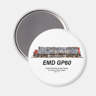 EMD GP60 Diesel Locomotive of Southern Pacific Magnet