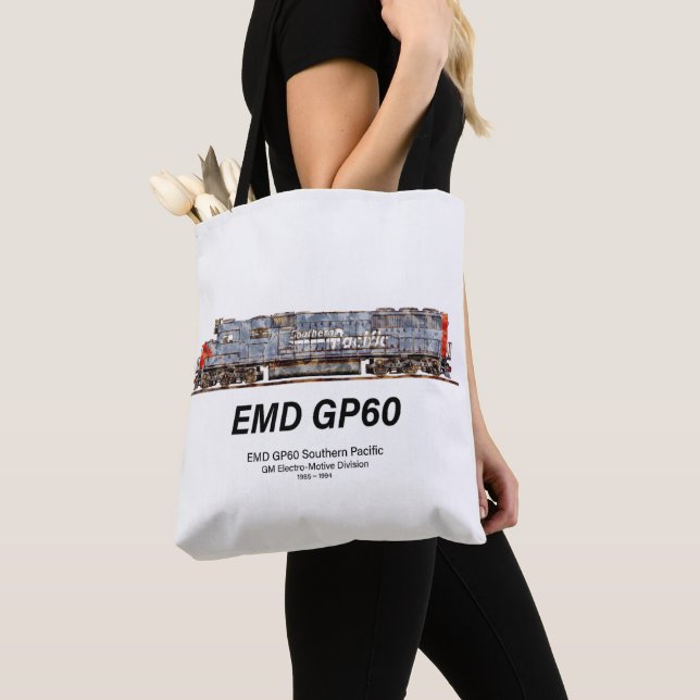 EMD GP60 Diesel Locomotive of Southern Pacific Tote Bag (Close Up)