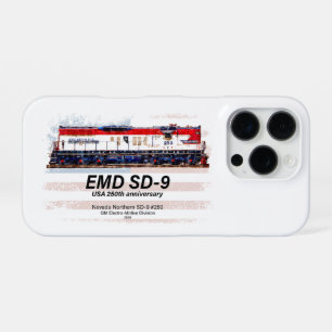 EMD SD-9 Locomotive USA 250th Anniversary Livery iPhone 16 Pro Case