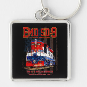 EMD SD-9 Locomotive USA 250th Anniversary Livery Key Ring