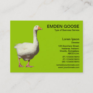 Emden Goose - Martian Green Business Card