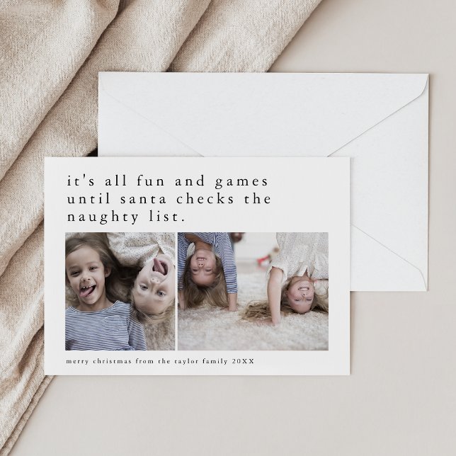 EMELIA Black Hilarious Photo Funny Christmas Holiday Card (EMELIA Black Hilarious Photo Funny Christmas Holiday Card)