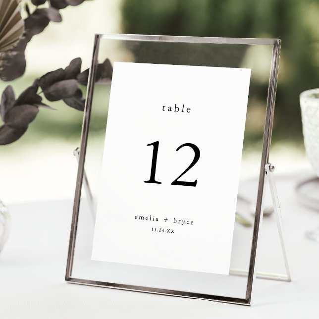 EMELIA Boho Clean Minimalist Wedding Table Numbers (EMELIA Boho Clean Minimalist Wedding Table Numbers)