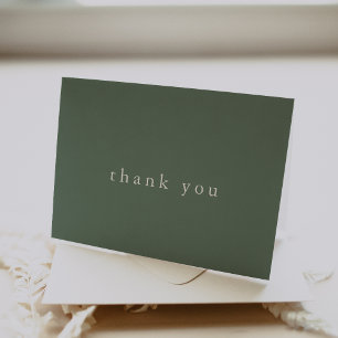 EMELIA Folded Forest Woodland Sage Green Wedding Thank You Card