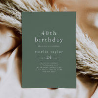 EMELIA Forest Woodland Sage Green 40th Birthday