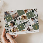 EMELIA Gold Foil Green Multi Photo Christmas Foil Holiday Card<br><div class="desc">EMELIA Gold Foil Green Family Multi Photo Christmas Foil Holiday Card.

Personalise the front of the card with 10 photos,  your family name and the year. Personalise the back with an optional holiday greeting or family news,  and your family name.</div>