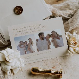 EMELIA Gold Photo Unique Bible Quotes Christmas Holiday Card