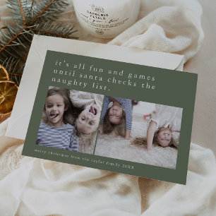 EMELIA Green Hilarious Photo Funny Christmas Holiday Card