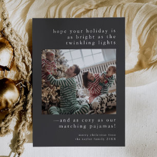 EMELIA Grey Cute Family Photo Funny Christmas Holiday Card