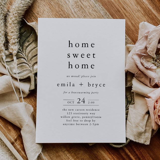 EMELIA Minimalist Boho Unique Neutral Housewarming Invitation (EMELIA Minimalist Boho Unique Neutral Housewarming Invitation)