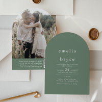 EMELIA QR Code Photo Arch Woodland Green Wedding