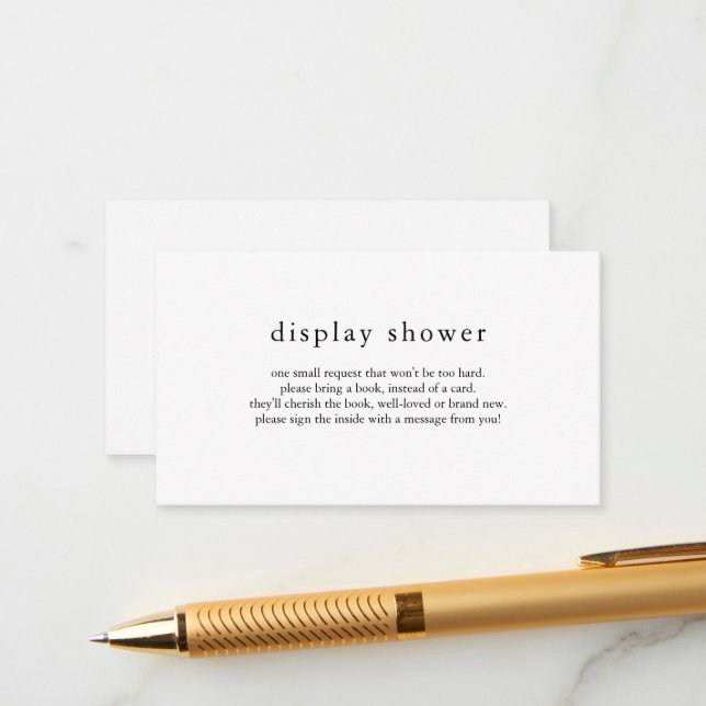 EMELIA Rustic Display Shower Card (Front/Back In Situ)