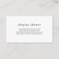 EMELIA Rustic Display Shower Card