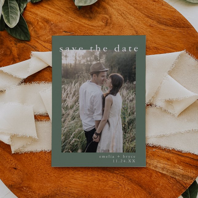 EMELIA Silver Foil Nature Wedding Save the Date (EMELIA Silver Foil Nature Wedding Save the Date Foil Invitation)