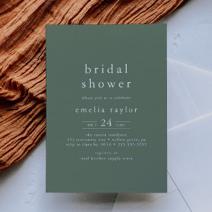 EMELIA Simple Modern Mountain Rustic Bridal Shower Invitation