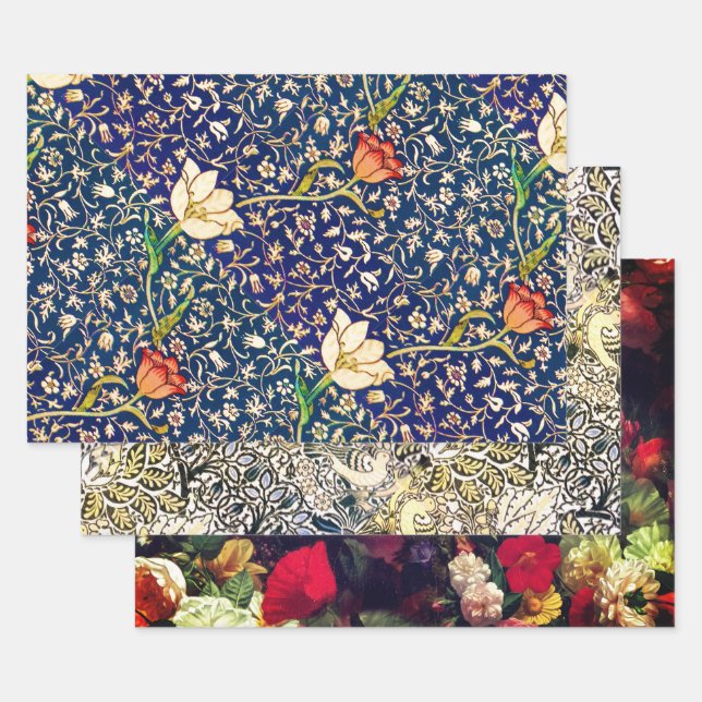 Emelia, Teasel, and Fleuresse Wrapping Paper Sheet (Set)