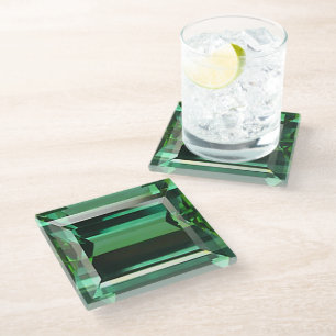 Emerald 3 glass coaster