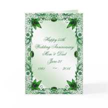 Emerald 55th Wedding Anniversary Greeting Card