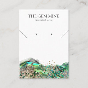 Emerald Agate Gemstone Jewellery Display Card