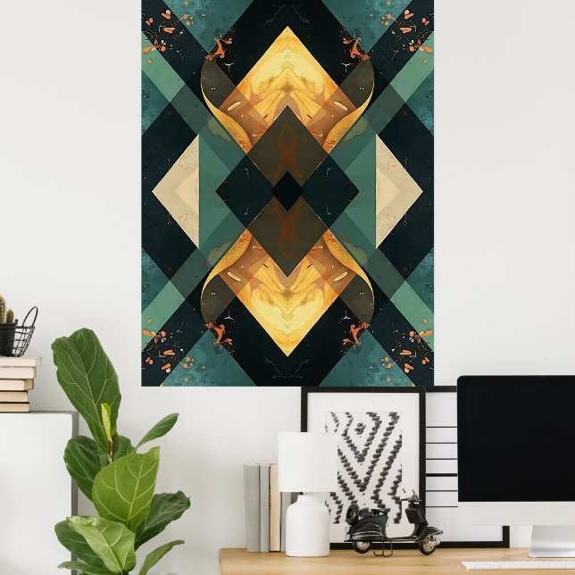 Emerald Amber Prism Poster (Home Office)