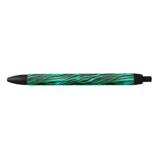 Emerald and Gold Safari Series Design 10 Black Ink Pen