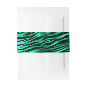 Emerald and Gold Safari Series Design 10 Invitation Belly Band