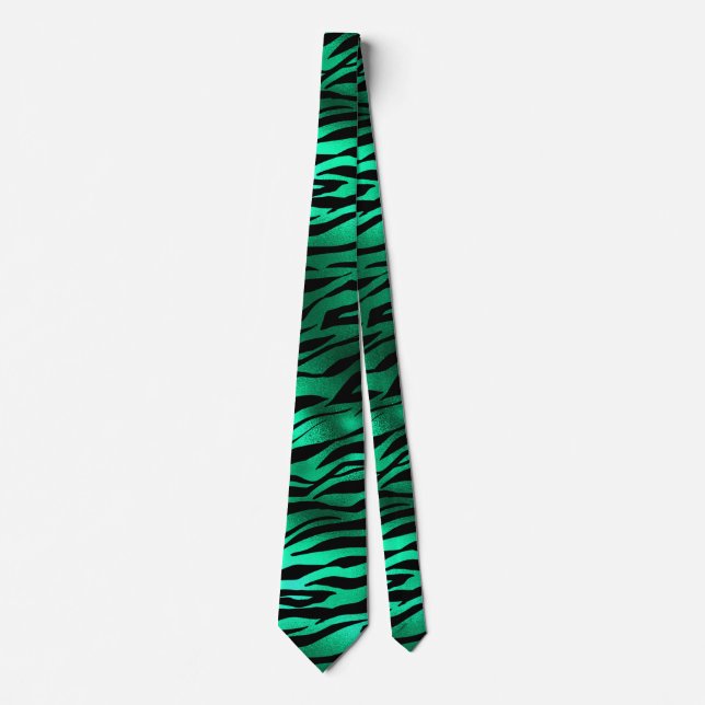 Emerald and Gold Safari Series Design 10 Tie (Front)