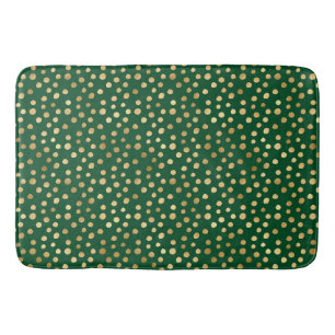 Emerald and Gold Safari Series Design 11 Bath Mat