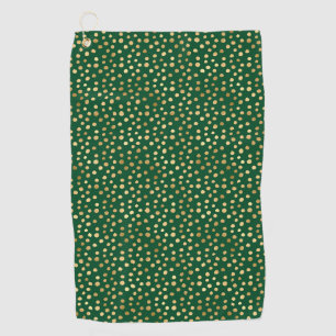 Emerald and Gold Safari Series Design 11 Golf Towel