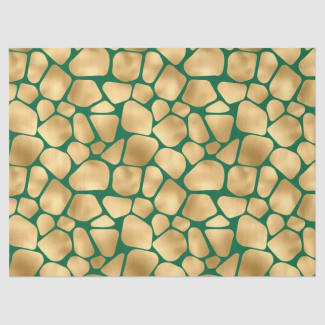 Emerald and Gold Safari Series Design 12 Tissue Paper (Front)