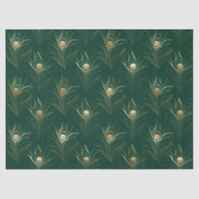 Emerald and Gold Safari Series Design 16 Tissue Paper (Front)