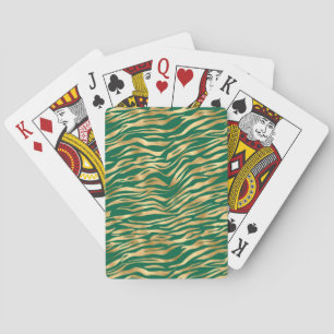 Emerald and Gold Safari Series Design 2 Playing Cards
