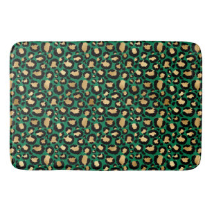 Emerald and Gold Safari Series Design 3 Bath Mat