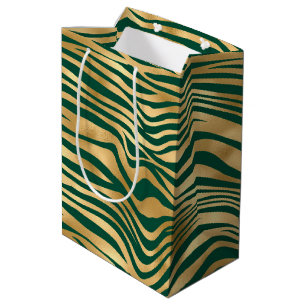 Emerald and Gold Safari Series Design 4 Medium Gift Bag