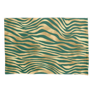 Emerald and Gold Safari Series Design 4 Pillowcase