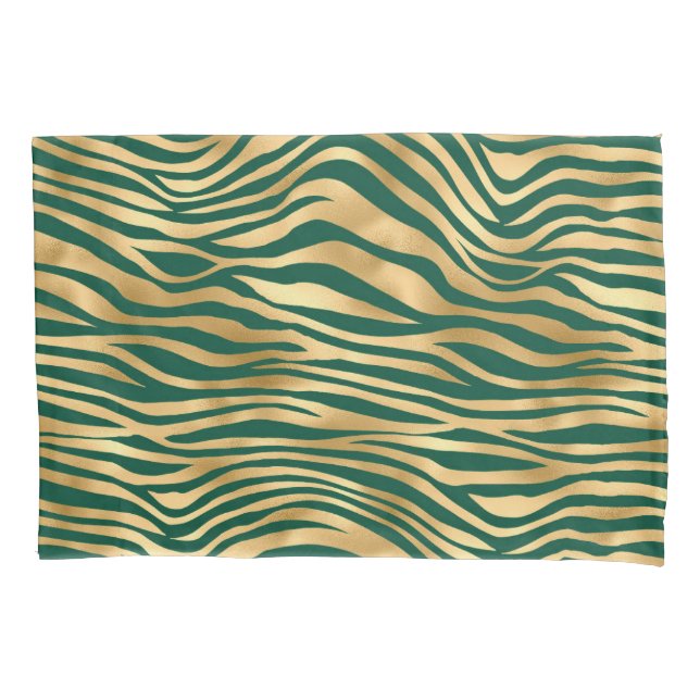 Emerald and Gold Safari Series Design 4 Pillowcase (Front)