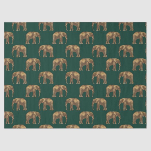Emerald and Gold Safari Series Design 4 Tissue Paper (Front)